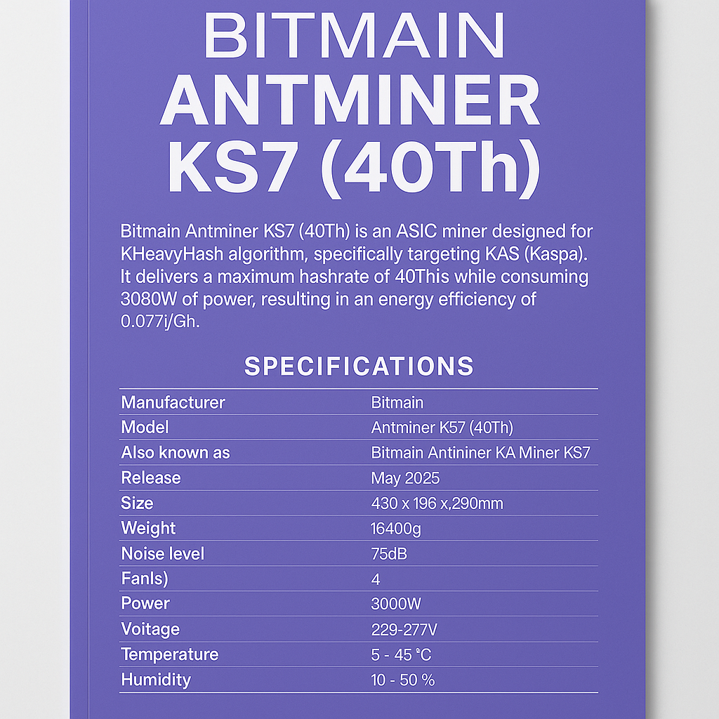 Bitmain Antminer KS7 (40Th)