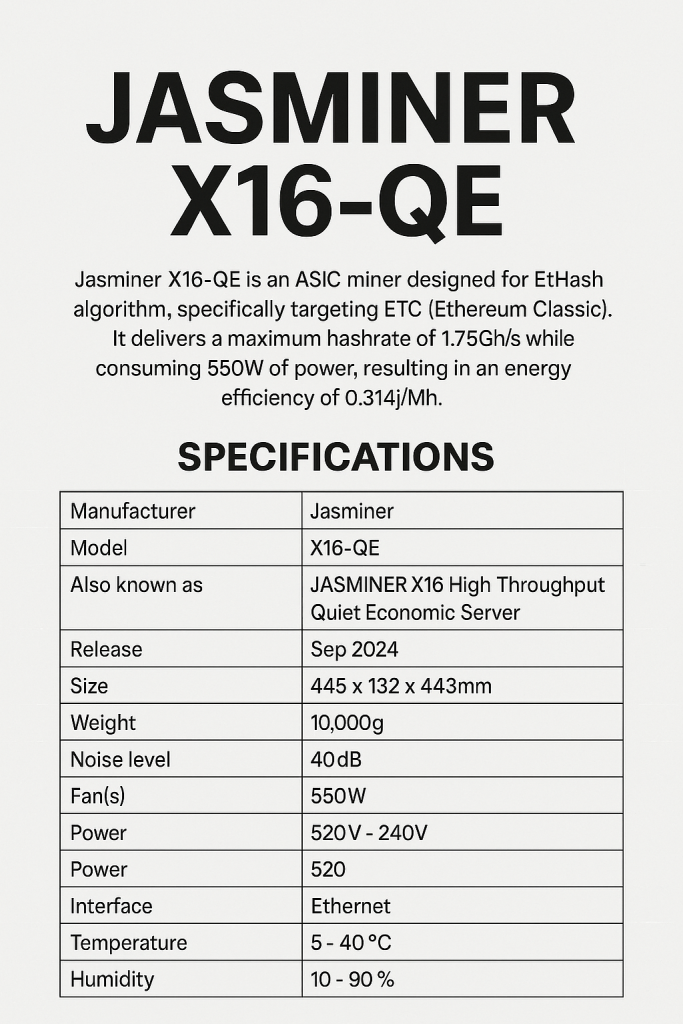 Jasminer X16-QE
