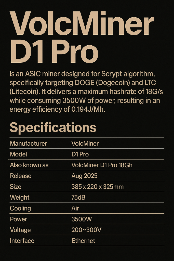 VolcMiner D1 Pro